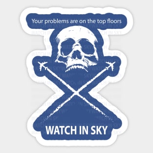 Chemtrails Skull Sticker